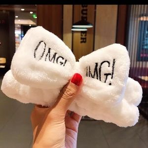 🎀New In Pack OMG White Hair Band Hair Tie Super Soft Stretchy Hairband